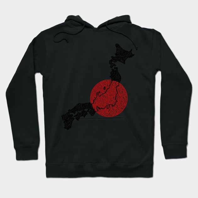 Japan - Land of the Rising Sun Hoodie by Naoswestvillage